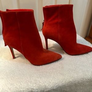 Steve Madden Red Ankle High Heel Boot size 7